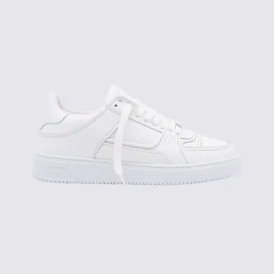 Represent White Leather Apex Tonal Sneakers In Flat White