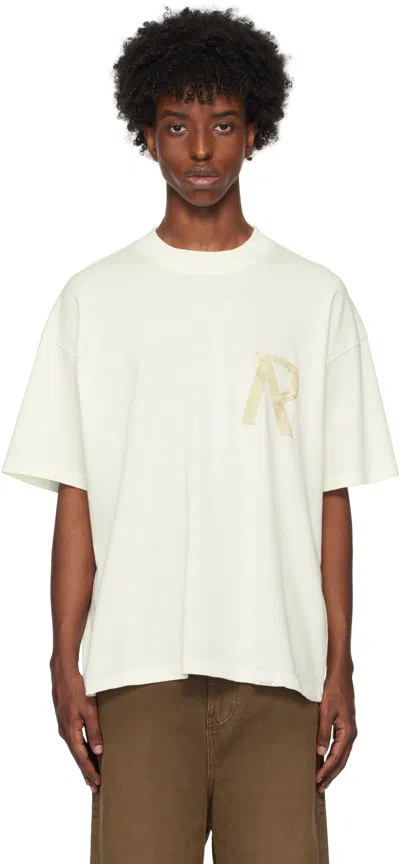 Represent White Masking Tape Initial T-shirt In Flat White