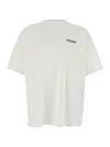 Represent White Crewneck T-shirt With With Front And Back Owners Club Print In Cotton Man In White