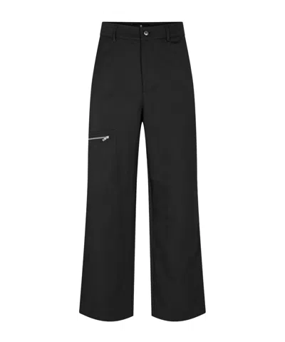 Represent Wide-leg Cargo Pants In Black