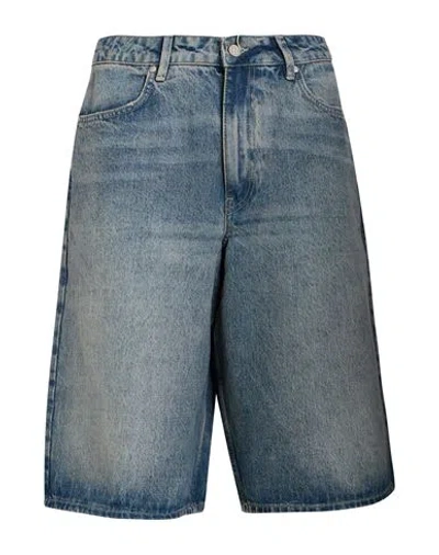 Represent Woman Denim Shorts Blue Size 26 Cotton