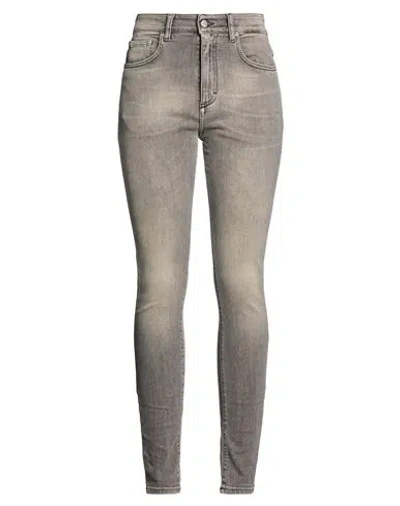 Represent Woman Jeans Grey Size 32 Cotton, Elastomultiester, Elastane In Gray