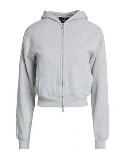 Represent Woman Sweatshirt Light Grey Size Xs Cotton In White