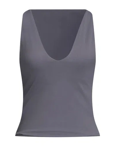 Represent Woman Tank Top Grey Size Xs Recycled Polyester, Elastane In Blue