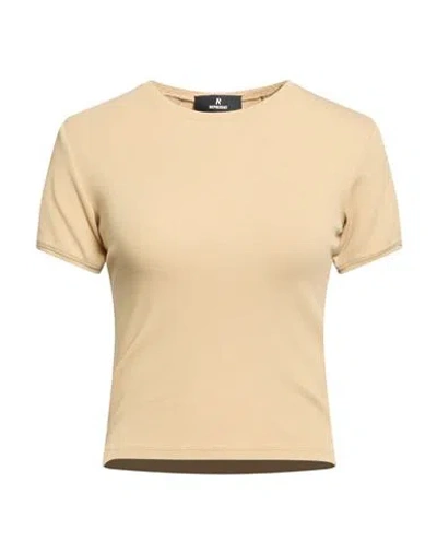 Represent Woman T-shirt Sand Size L Cotton, Elastane In Neutral