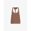 Represent Womens Mirage Scoop-neck Silk Vest Coffee Quartz
