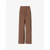 Represent Womens Mirage Wide-leg Silk Jogging Bottoms Coffee Quartz
