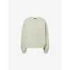 Represent Womens Desert Sage Initial V-notch Cotton Sweatshirt