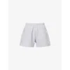 Represent Womens  Owners Club Two-welt-pockets High-rise Cotton-jersey Shorts In Grey Marl