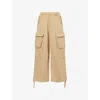 Represent Womens Iced Coffee Initial Cargo Straight-leg Cotton Jogging Bottoms Xs