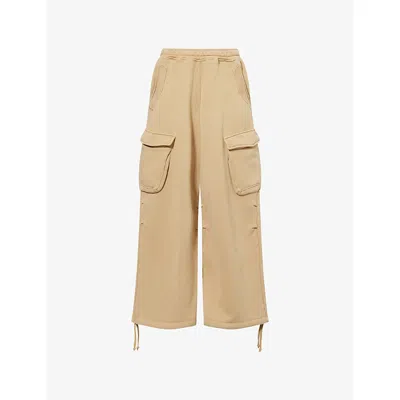 Represent Womens Iced Coffee Initial Cargo Straight-leg Cotton Jogging Bottoms Xs