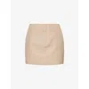 Represent Womens Rampage Mid-waist Woven Mini Skirt Pistachio Shell In Neutral
