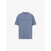 Represent Womens  Owners Club Boyfriend Round-neck Cotton-jersey T-shirt In Steel Blue
