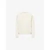 Represent Womens  Owners Club Fleece-branding Cotton-jersey Sweatshirt In Oat Milk