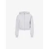 Represent Womens  Owners Club Two-welt-pockets Cotton-jersey Hoody In Grey Marl