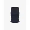 Represent Womens Jet Black Owners Club V-neck Woven Top