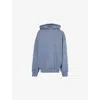 Represent Owners Club Boyfriend Hooded Cotton Sweatshirt In Steel Blue