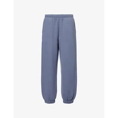 Represent Womens  Owners Club Two-slip-pockets Wide-leg High-rise Cotton-jersey Jogging Bottoms In Steel Blue