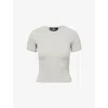 Represent Womens Storm Initial Ribbed Stretch-cotton T-shirt