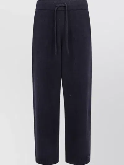 Represent Wool Knit Loose Fit Trousers In Blue