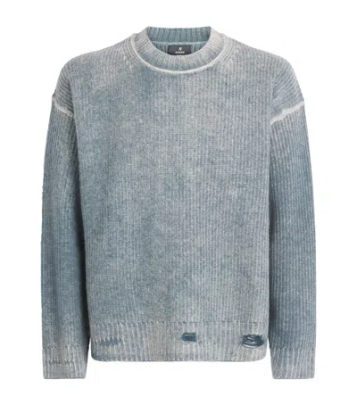 Represent Wool Reversible Fade Out Sweater In Multi