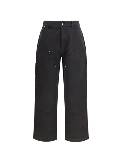 Represent Carpenter Relaxed Wide-leg Utility Trousers Pants In Black