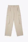 Represent Embroidered-logo Cotton Trousers In Beige
