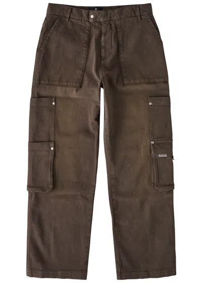 Represent Workshop Straight-leg Cargo Jeans In Brown