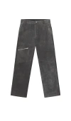 Represent Straight-leg Cotton Gabardine Trousers In Gray