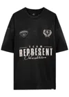 Represent World Championship Printed Cotton T-shirt In Black