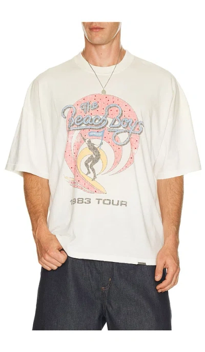 Represent X Beach Boys Tour Tee Shirt In Washed Ecru