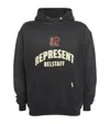 Represent Mens  X Belstaff Embossed-branding Relaxed-fit Cotton-jersey Hoody In Grey