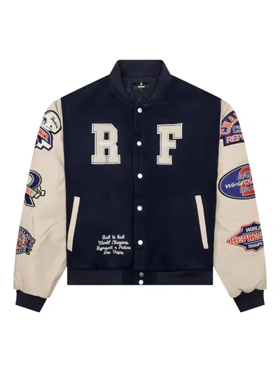 Represent X Feature Champions Varsity Jacket In Blue
