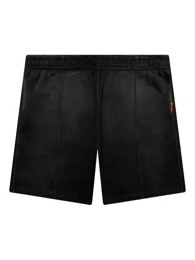 Represent X Feature Logo-embroidered Track Shorts In Black