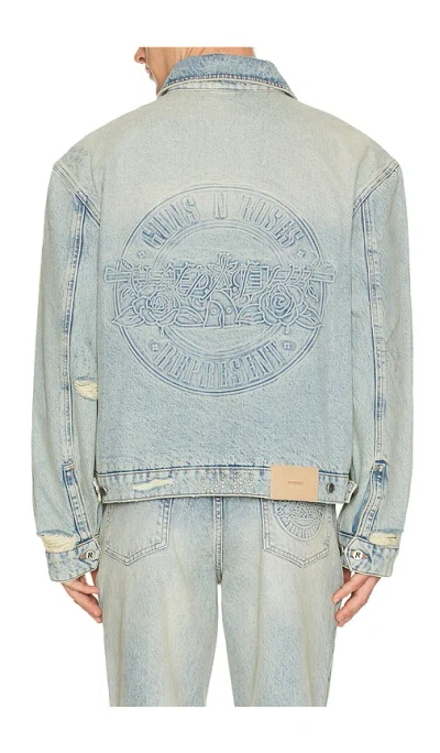 Represent X Guns N' Roses Denim Jacket In Blue