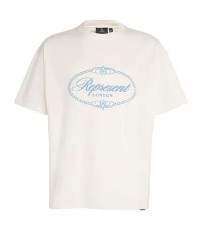 Represent X Harrods Cotton Logo T-shirt In White