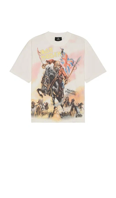 Represent X Iron Maiden Steed Tee In Neutral