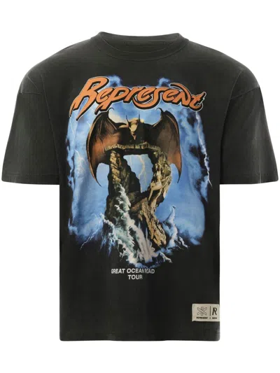 Represent X Marais Great Ocean T-shirt In Vintage Grey