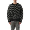Represent Mens  X Belstaff Check-pattern Knitted Jumper In Shadow