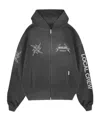Represent X Metallica Local Crew Zip-up Hooded Sweatshirt In Black