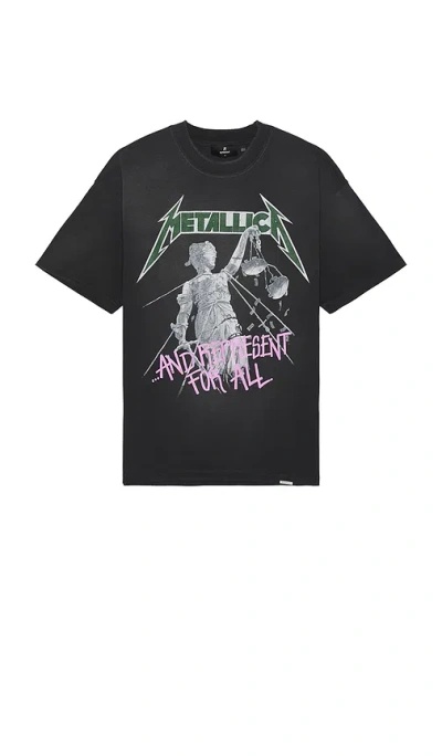 Represent Men's Metallica Justice T-shirt In Black