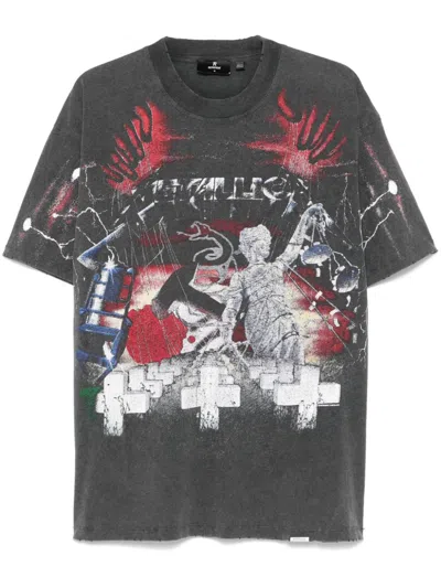 Represent X Metallica Master Of Puppets T-shirt In Vintage Grey