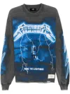 Represent Ative X Metallica Round-collar T-shirt In Vintage Grey