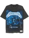 Represent Ride The Lightning X Metallica Gray T-shirt With Front And Back Print In Cotton Blend Man In Grey
