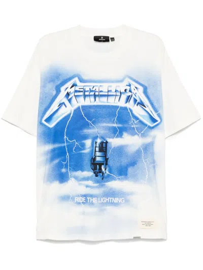 Represent Metallica Ride The Lightning Organic Cotton T-shirt In White