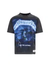 Represent Ride The Lightning X Metallica Gray T-shirt With Front And Back Print In Cotton Blend Man In Gray