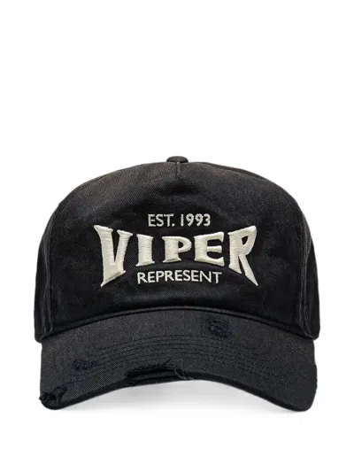 Represent X Viper Room X 47 Distressed-effect Baseball Cap In Black