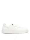 Represent Mens White Initial Leather Low-top Trainers In White
