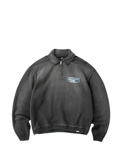 Represent Zip Graphic Sweatshirt In Black