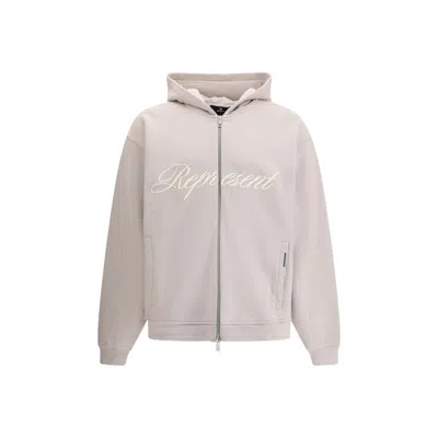 Represent Zip-up Men's Hoodie In Gray